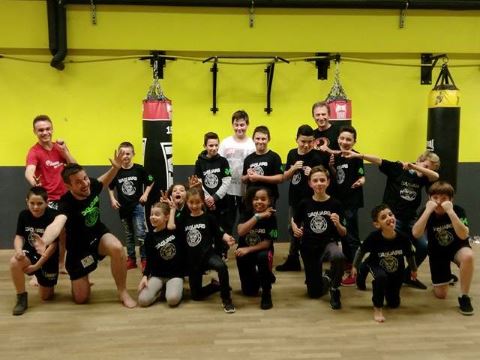 Avec les Enfants kickboxeurs en décembre 2016