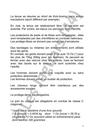 Fascicule 2005 de Kickboxing des Jaguars